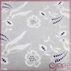 Withe cotton embroidery fabric