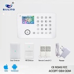 TFT touch screen GSM PSTN wireless home intruder alarm system