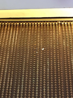 white color ball chain curtain room divider