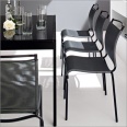 Calligaris Air Chair, Steel Grey Net/matt Black