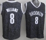 NBA Brooklyn Nets 8#Williams Black Leopard Grain Jerseys