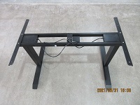 Dual motor -3 stage height adjustable desk fram-Black/White/Grey color