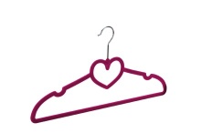 flocked Suit Hanger(with heart ) - 006