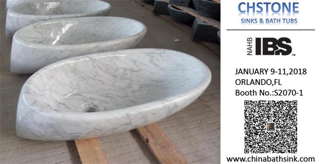 Oval white marble sink,good price and good quality .