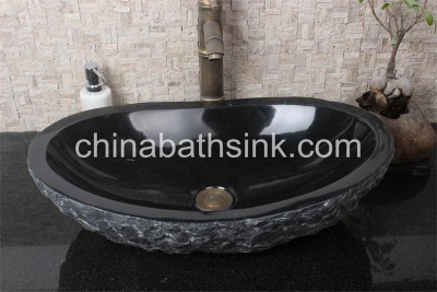 China Black Granite Bathroom Sink