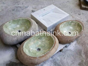Mosaic sinks,green onyx basins&nbsp;-&nbsp;CHSTONE-006