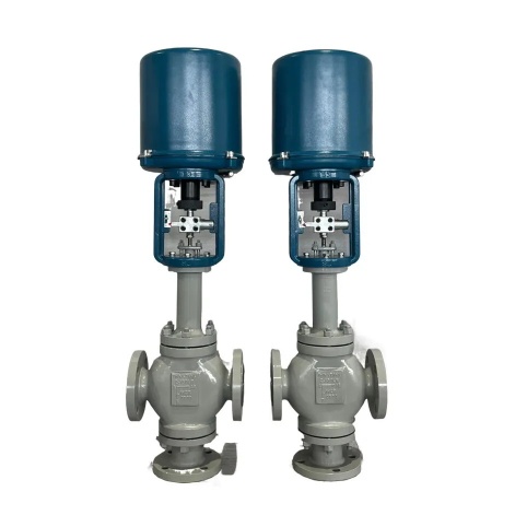 Electric 3 Way Control Valve, Carbon Steel, 3/4 - 14 Inch