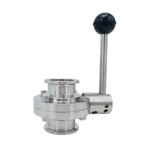Sanitary Clamp Stainless Steel Butterfly Valve with Stainless Steel Handle