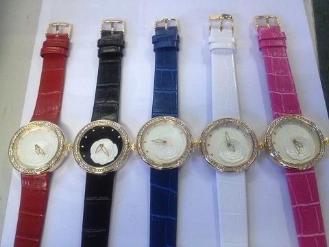 dial with flower, two hands