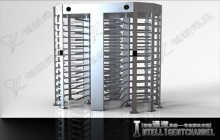 Stainless steel Full height Turnstile Rotation doors for high security entry solution