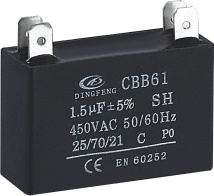 price list of capacitor long-life span fan capacitor cbb61