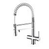 Single handle spring Pull out 3 way kitchen faucet with sprayer for RO water system