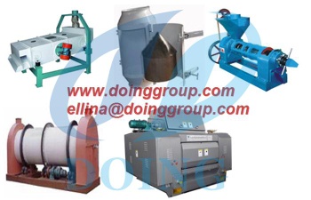 Sunflower seeds pretreatment machine and press line