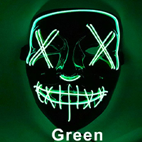 Halloween LED Mask LED Light Up Mask El Wire Mask LED for Cosplay Festivals Parties Costumes