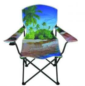 fishing chair with armrests with cup holder comfortable portable folding for beach outdoor camping - FE-011