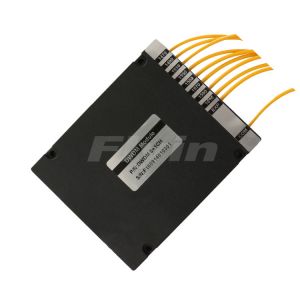 Flyin Optronics’ Coarse wavelength division multiplexer (CWDM Mux/Demux) utilizes thin film coating technology and proprietary design of non-flux metal bonding micro optics packaging. It provides low insertion loss, high channel isolation, wide pass band, low temperature sensitivity and epoxy free optical path.