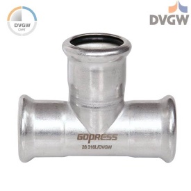 stainless steel and carbon steel sanitary press fitting TEE