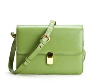 GF-J177 Womens Classy Green Leather Cross Body Bag Messenger Bag