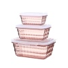 kitchen & outdoor rectangle plastic food storage container set