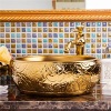 Jingdezhen Gucheng Hotel Modern Artistic European Style High-end Classical Luxury Handmade Bathroom Ceramic Wash Basin Sinks