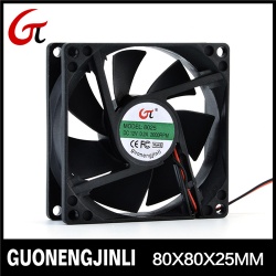 Manufacture selling 12V 8025 dc cooling fan with large air flow for notebook cooler