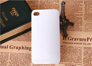 PC material mobile phone protection case for Iphone4 (Feature:groove,leather cover,single bottom & thin)