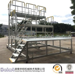 Mobile Aluminum spray Work Platform Ladder for Aviation