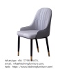 High Back Leather Dining Chair with Gold Plated Legs DC-U52