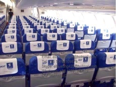 Universal Professional Velcro Disposable Headrest Cover In Airline, Train, Bus Used For Advertisement Promotion