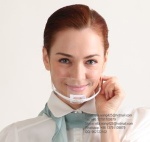 2016 Hot Sell Sanitary Mask Anti-Fog Protection Shield Smile Transparent Plastic Clear Face Mask For Restaurant Food Industry