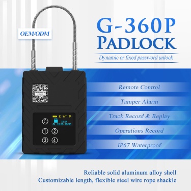 G360P Touch Panel Password Waterproof Aluminium Alloy GPS Padlock Smart E Lock