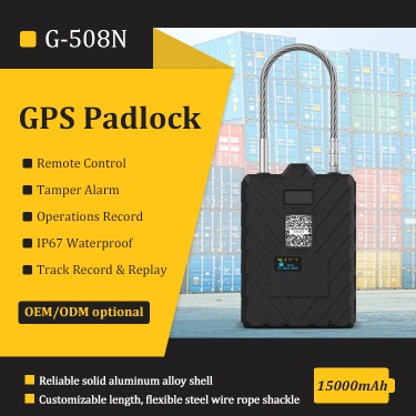 G508N Large Battery Steel Wire Rope GPS Tracker Padlock Smart Electronic Lock