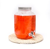 4L YORKSHIRE GLASS BEVERAGE DISPENSER WITH TAP