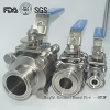 Stainless steel sanitary 3 piece encapsulated ball valve