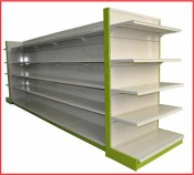 Heavy duty supermarket shelves