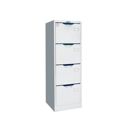 Stainless steel four drawer vertical filing cabinet