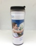 Large double wall plastic promotion customize logo cup with lid