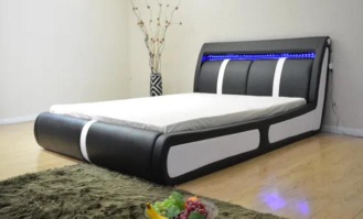 LED Adjustable Bed Bedroom LED Bed with Unique Shape