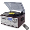 2019 hot sale multi function vinyl record gramophone USB SD Cassette play& recording, CD, Bluetooth, AM FM RADIO