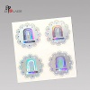 Custom silver color self-adhesive hologram label - YXCP-0379