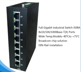 8 ports gull gigabit switch with 8×10/100/1000BaseT(X) ports - i508A