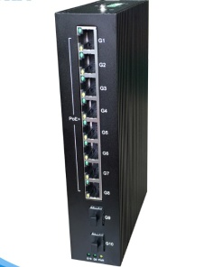 10 gigabit ports industrial network switch with 2 SFP slots