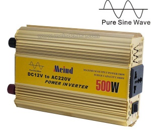 Sufficient 500W Pure Sine Wave DC to AC Universal Socket Power Inverter