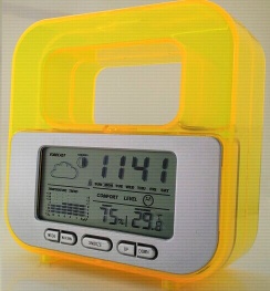 water energy alarm clock thermometer