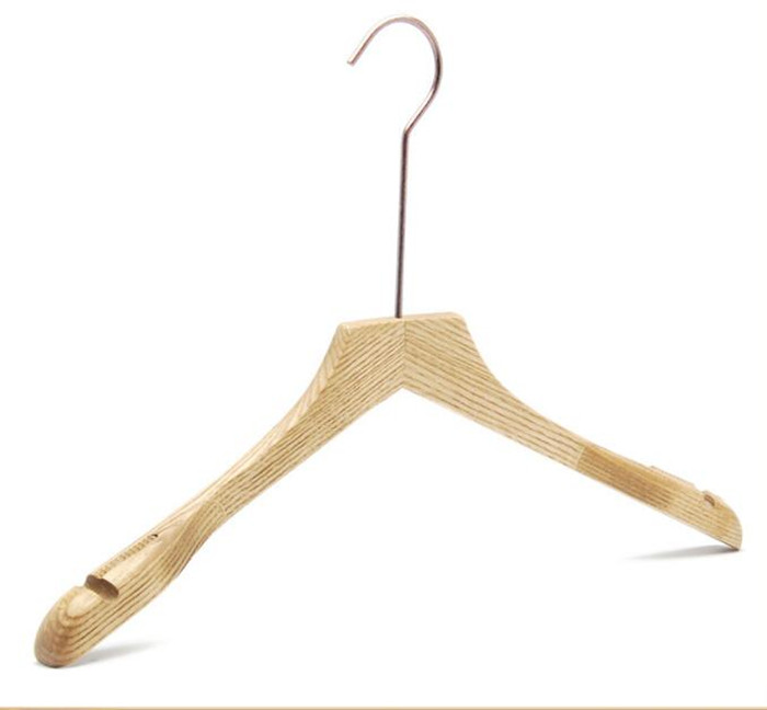 wooden hanger with notches