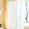 Shower Curtain PEVA White Flower Design - 70X72 72X72