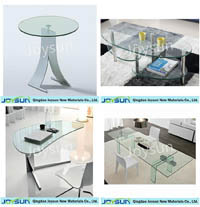 Tempered table top glass