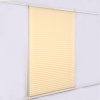 Window Pleated Blinds Shades roller blinds-cordless-hook-slubbed fabric-cream - pleated blinds
