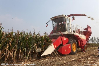 Agricultural machinery - a large corn harvester