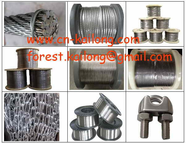 Stainless Steel Wire Rope Sling Shackles Clip Link Chain